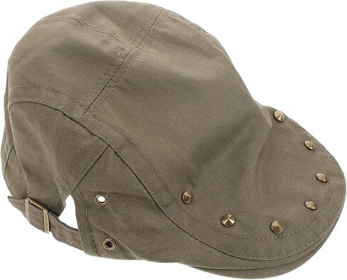 Ciieeo Women’s Newsboy Cap Retro Studded 1920s Driver Hat Breathable Sunshade Flat Beret in Army Green for Spring Summer Casual Wear in Kuwait