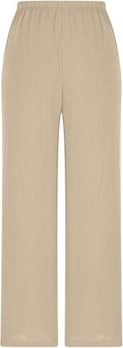 Wide Leg Pants for Women 2026 Summer Soft High Waist Flowy Loose Casual Lounge Trousers Beach Travel Vacation Clothes in Saudi Arabia