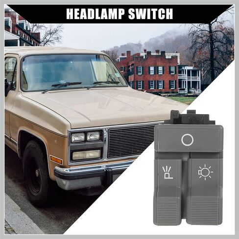 19245374 / مفتاح المصباح الأمامي/المصابيح الأمامية لسيارة Chevy Blazer 1992-1994 لسيارة GMC Yukon 1992-1994 / مفتاح مصباح وقوف السيارات للمصابيح الأمامية / قطعة واحدة/قطع غيار رمادية للسيارات in Kuwait
