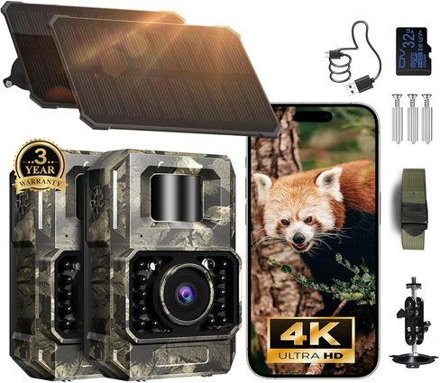 MAXDONE Trail Camera Bluetooth Game Camera, 2000mAh Built-in Battery Rechargeable Power Hunting Cameras with Night Vision Trail Cam Bluetooth 48MP Wildlife Camera Wi-Fi Deer Camera (No Screen) in Saudi Arabia