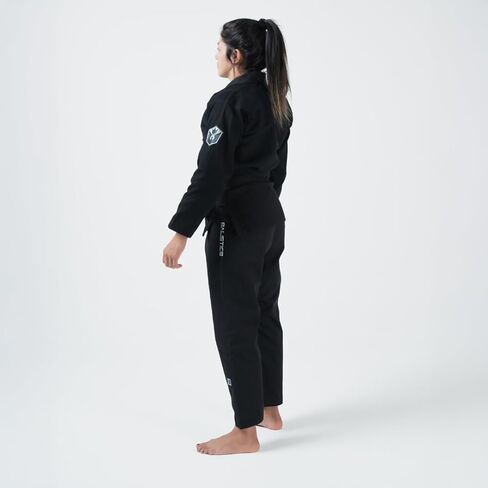 KINGZ Balistico 4.0 للسيدات Jiu Jitsu Gi - أسود، IBJJF 2024 قانوني، سترة منسوجة باللؤلؤ 480 جرام لكل متر مربع وبنطلون Ripstop بوزن 8 أونصة in Kuwait