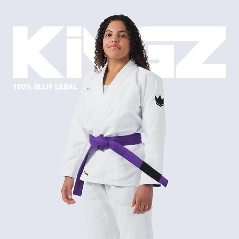KINGZ Kore V2 للسيدات Jiu Jitsu Gi - IBJJF قانوني، كيمونو خفيف الوزن، خياطة معززة، رباط حبل in Kuwait