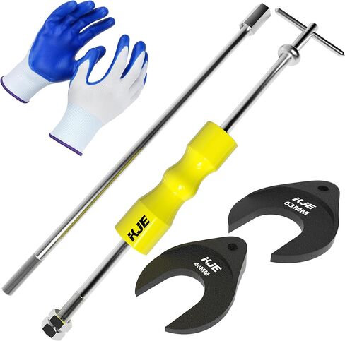 أداة إزالة محور السيرة الذاتية ومجموعة سحب المحور - طقم شوكة مفصل السيرة الذاتية 4 قطع مع شوكات 50 مم و64 مم، مطرقة منزلقة - أداة سحب عمود السيرة الذاتية لفورد توروس، ميركوري سابل، SVT رابتور، لينكولن نافيجيتور in Kuwait