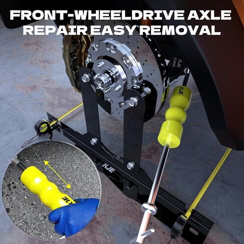 أداة إزالة محور السيرة الذاتية ومجموعة سحب المحور - طقم شوكة مفصل السيرة الذاتية 4 قطع مع شوكات 50 مم و64 مم، مطرقة منزلقة - أداة سحب عمود السيرة الذاتية لفورد توروس، ميركوري سابل، SVT رابتور، لينكولن نافيجيتور in Kuwait
