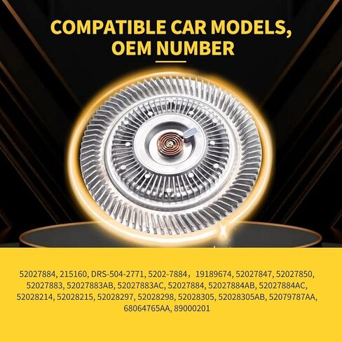 Engine Cooling Fan Clutch 2771 Compatible with Dodge B150 B1500 B250 B2500 B350 B3500,Ram 1500 2500 3500 4000,Jeep Wrangler/TJ 00-06 in Saudi Arabia
