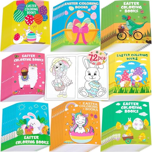 54PCS Easter Coloring Books for Kids-Egg Basket Stuffer Gifts Party Favors Class Activity Supplies Decorations in Saudi Arabia