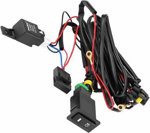Universal 12V LED Fog Light Switch Relay Kit for Car Offroad Vehicle High Performance More 10.8ft Wiring in Saudi Arabia