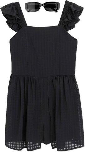 Speechless girls Flutter Sleeve Chiffon Walk-through Romper With Sunglasses in Saudi Arabia