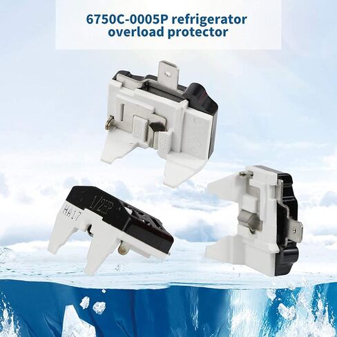 8 × 1 دبوس QP2-4.7 PTC مرحل، 1 دبوس مرحل الثلاجة و6750C-0005P واقي التحميل الزائد للثلاجة in Saudi Arabia
