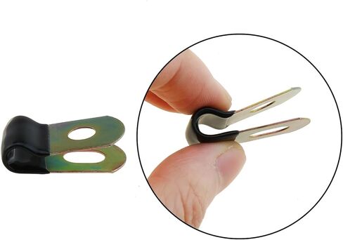 مجموعة مشابك خط الفرامل لأنابيب 3/16 بوصة، مع مشابك وسادة، 20 قطعة من الفولاذ مع عزل مطاطي in Kuwait