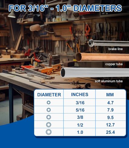 USTAR Tubing Straightener, Brake Line Straightener, Tube Straightener for 3/16" - 1.0" Diameters, Fuel Line, Soft Aluminum and Copper Tubing in Saudi Arabia