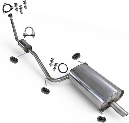 Exhaust Resonator Pipe Muffler Kit Compatible with Honda Accord 1998-2002 2.3L | Stainless Steel | Northeastern Exhaust | Includes Gaksets, Clamp, Hangers, Bolt Kit | Direct-Fit Replacement in Kuwait
