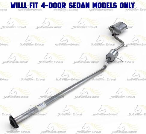 Exhaust Resonator Pipe Muffler Kit Compatible with Honda Accord 1998-2002 2.3L | Stainless Steel | Northeastern Exhaust | Includes Gaksets, Clamp, Hangers, Bolt Kit | Direct-Fit Replacement in Kuwait
