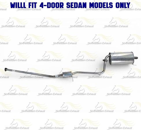 Exhaust Resonator Pipe Muffler Kit Compatible with Honda Accord 1998-2002 2.3L | Stainless Steel | Northeastern Exhaust | Includes Gaksets, Clamp, Hangers, Bolt Kit | Direct-Fit Replacement in Kuwait