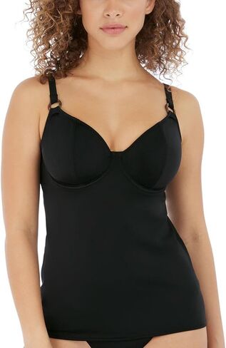 سترة السباحة النسائية من Freya Coco Wave Underwire Plunge Tankini AS7007، أسود، 36D in Saudi Arabia