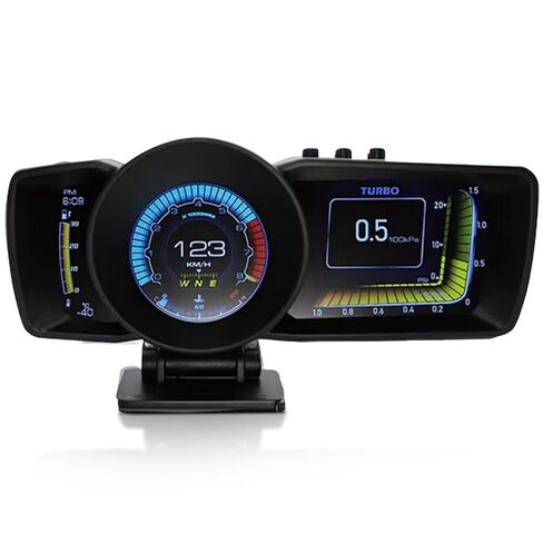 Heads Up Display for Cars – All in One Dashboard Windshield Mount Car Display Screen with 100+ Digital Gauges Includes Temperature, Digital Speedometer, RPM Meter, Fuel – Plug and Play Smart Display in Saudi Arabia