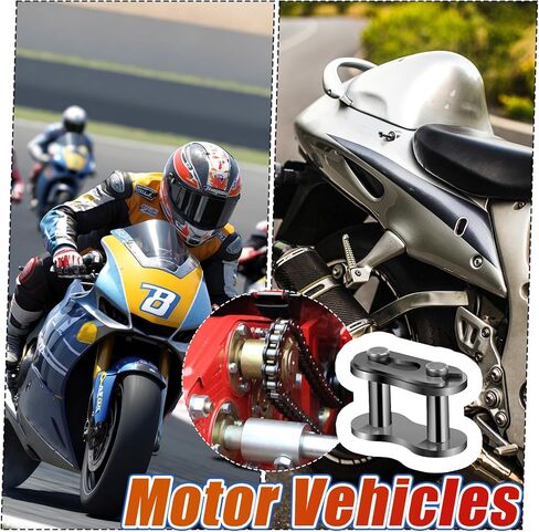 #420 Chain Master Link, Chain Master Roller Connector Links Pocket Bike Motorcycle Chains Cross Masters Link Connector Replacement Dirt Bikes Motorcycle Parts Go Kart Mini Bike Parts (16 Pcs) in Saudi Arabia