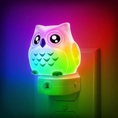 DORESshop Night Light for Kids[2 Pack],3D Cute Unicorn Night Lights | Night Lights Plug into Wall with Dusk to Dawn Sensor,RGB+Soft White 3000K Night Light,Christmas Birthday Gift for Kids in Saudi Arabia