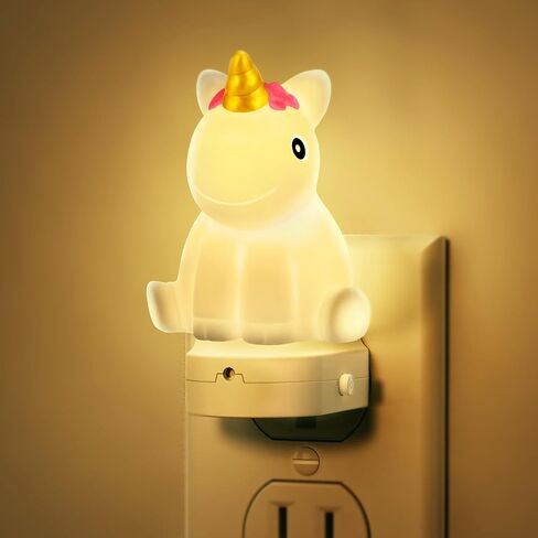 DORESshop Night Light for Kids[2 Pack],3D Cute Unicorn Night Lights | Night Lights Plug into Wall with Dusk to Dawn Sensor,RGB+Soft White 3000K Night Light,Christmas Birthday Gift for Kids in Saudi Arabia
