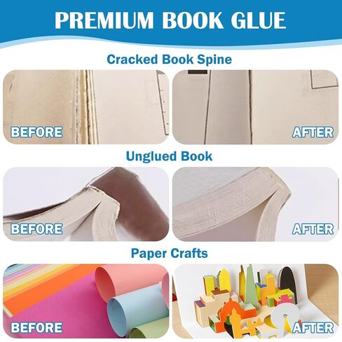 غراء إصلاح الكتب، لاصق صفحات الكتاب، لاصق تجليد الكتب سريع الجفاف، إصلاح الطلاب/المكتبات، غراء ورق التجليد والإصلاح، كتب الكولاج، المصنوعات الورقية، الفن التصويري in Kuwait