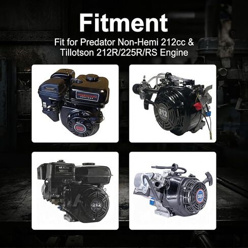 مثبتات ألومنيوم 5 مم لمحرك Predator Non-Hemi 212cc & Tillotson 212R/225R/RS لحفظة جذع الصمام المزدوج/المفرد، أسود in Kuwait