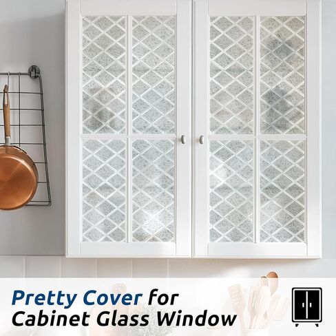 Rabbitgoo Window Privacy Film، ديكور الخصوصية نافذة الفيلم حجب الشمس، زجاج بلوري تتشبث لباب المنزل، ملصق لاصق ثابت غير لاصق يغطي مانع الحرارة، شفاف، 17.5 بوصة × 78.7 بوصة in Saudi Arabia
