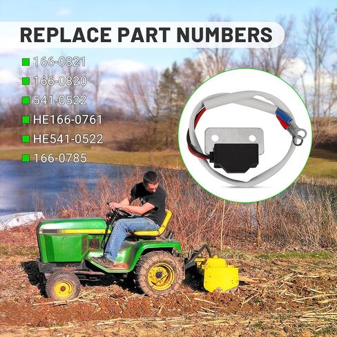 LEAPTREND 166-0821 Ignition Module Kit Fit for John Deere 316 317 318 420 Tractor, Onan P218G P220G P224G Engine, Replace 166-0820 166-0785 541-0522 HE166-0761 in Saudi Arabia