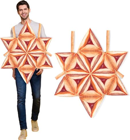 Mepase Hamantaschen Cookie Purim Costume Unisex Purim Costume Jewish Festive Party Cosplay for Men Women, One Size in Saudi Arabia