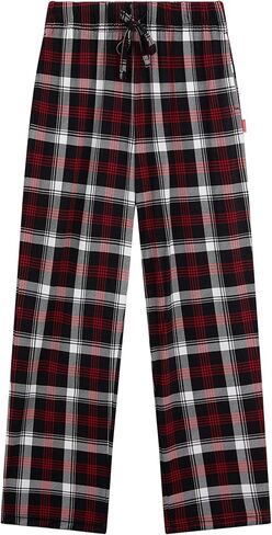 Bamboo Viscose Boys Pajama Pants Drawstring Waist Boys Plaid Pants with Pockets in Saudi Arabia