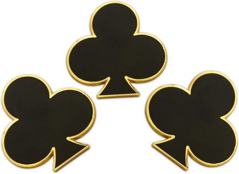 Novel Merk Clubs, Hearts, Spades, Diamonds – Poker & Card Suits Lapel Pin, Hat Pin & Tie Tack Set - with Clutch Back 3 Piece in Saudi Arabia