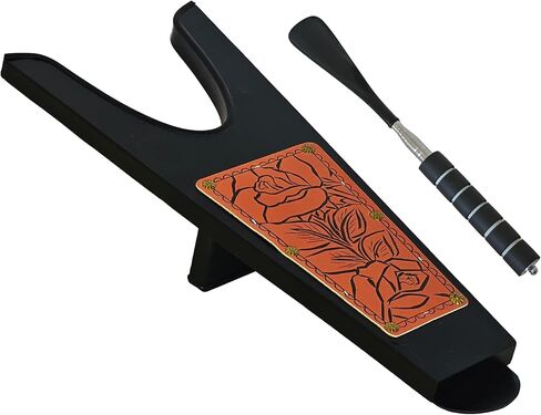 Wooden Boot Jack for Cowboy Boots with Wide Opening Design & Shoe Horn 2-in-1 Boot Remover and Puller in Saudi Arabia