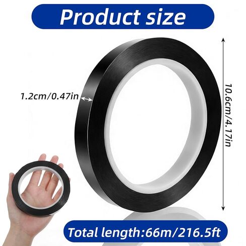 217 Feet Whiteboard Tape 1/2" White Board Tape Black Line Dry Erase Tapes Graphic Tapes Self Adhesive Artist Thin for Drafting Board Art Office Classroom Chart Line Grid Marking in Saudi Arabia