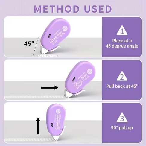 Double Sided Glue Tape Dispenser Instant Pull Activated Adhesive, 4 Rolls Portable for Scrapbooking Photo Mounting Crafting, 4PC in Saudi Arabia