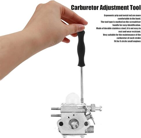 Qiilu Carburetor Adjustment Tool, Carb Adjusting Tool Kit, Carburetor Jet Screwdriver, A Circle Design Carburator Adjusting Small Engine Carb Tune Up Tool in Saudi Arabia