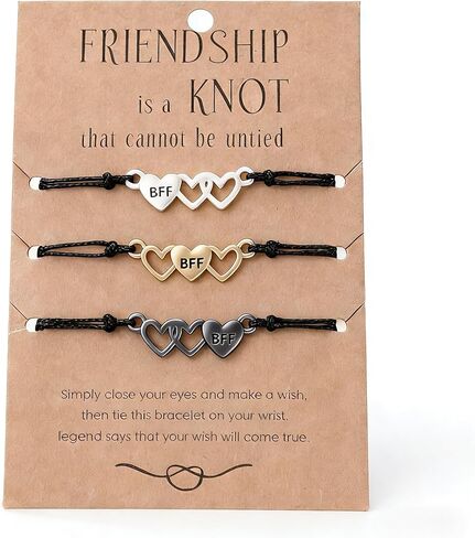 JczR.Y Mother Daughter Bracelet Hollow Stainless Steel Letter Heart Bracelet Matching Cutout Heart Wish Bracelets Back to School Gifts for Mom Girls in Saudi Arabia