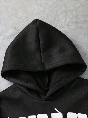 Boy's Sweatsuits 2 Piece Y2K Outfits Star Graphic Hooded Sweatshirts and Colorblock Sweat Pants in Saudi Arabia