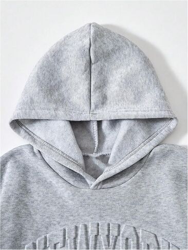 Boy's 2 Piece Sweat Suits Letter Print Hoodie Pullover and Elastic Waist Joggers Teen Fall Clothes in Saudi Arabia