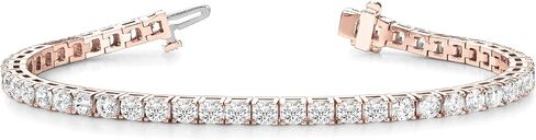 سوار التنس الماسي من هيوستن دايموند ديستريكت 3 إلى 50 قيراط كلاسيكي LAB GROWN Diamond Collection 4 Prong Ultra Premium (لون E-F، وضوح VS2-SI1) in Kuwait