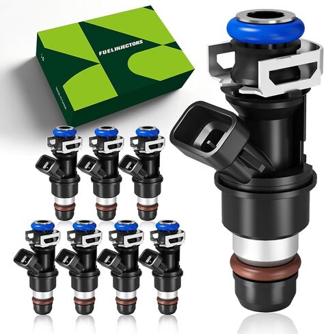 حاقن الوقود V8 4.8L/5.3L/6.0L متوافق مع تشيفي وجي إم سي - سيلفرادو 1500/2500(2001-2006)، سييرا 1500/2500(2000-2006)، تاهو (2000-2006)، يوكون (2001-2006)، استبدال #17113553، FJ315 (8 قطع) in Kuwait