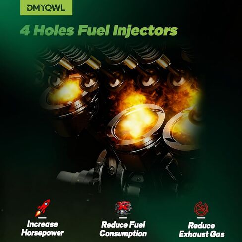 حاقن الوقود V8 4.8L/5.3L/6.0L متوافق مع تشيفي وجي إم سي - سيلفرادو 1500/2500(2001-2006)، سييرا 1500/2500(2000-2006)، تاهو (2000-2006)، يوكون (2001-2006)، استبدال #17113553، FJ315 (8 قطع) in Kuwait