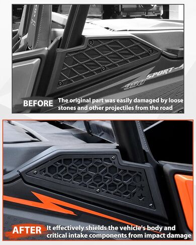 SAUTVS Aluminum Air Intake Covers for CFMOTO ZForce 950 Sport & 4 800 Trail 2023-2025 Accessories, Black Metal Side Frog Skin Protector Cover Bezel Engine Mesh Grills in Saudi Arabia