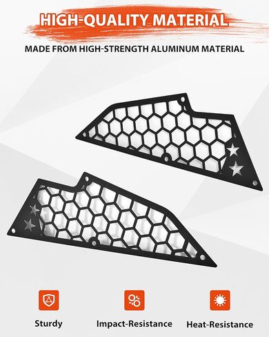 SAUTVS Aluminum Air Intake Covers for CFMOTO ZForce 950 Sport & 4 800 Trail 2023-2025 Accessories, Black Metal Side Frog Skin Protector Cover Bezel Engine Mesh Grills in Saudi Arabia