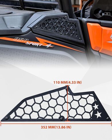SAUTVS Aluminum Air Intake Covers for CFMOTO ZForce 950 Sport & 4 800 Trail 2023-2025 Accessories, Black Metal Side Frog Skin Protector Cover Bezel Engine Mesh Grills in Saudi Arabia