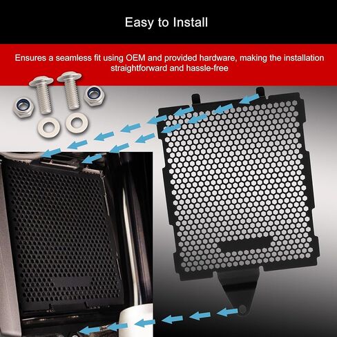 Tusk Radiator Guards معطف مسحوق أسود 6061-T6 ألومنيوم متوافق مع BMW R1300GS 2024-2026 in Kuwait