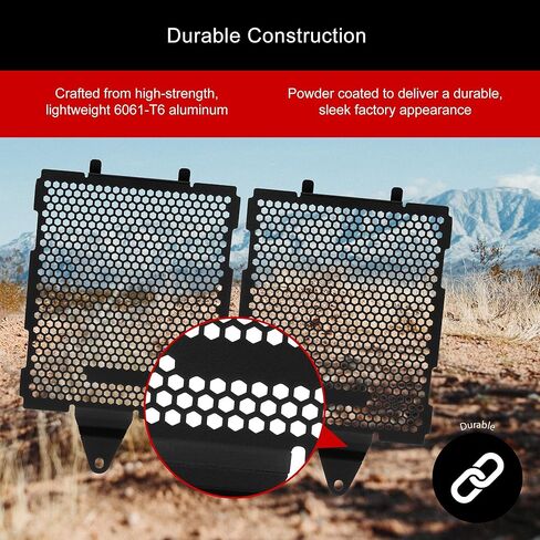 Tusk Radiator Guards معطف مسحوق أسود 6061-T6 ألومنيوم متوافق مع BMW R1300GS 2024-2026 in Kuwait