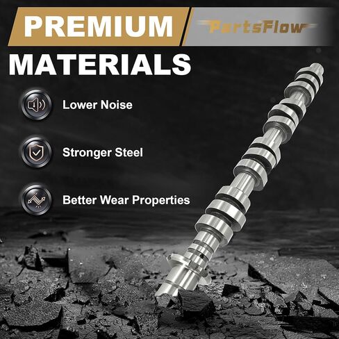 Partsflow كام عمود الحدبات الجانب الأيسر 5L1Z6250AA لـ 2005-2010 فورد إكسبيديشن إكسبلورر F-150 F250 F350 موستانج لينكولن مارك نافيجيتور لميركوري ماونتينير 4.6L 5.4L 3V in Kuwait