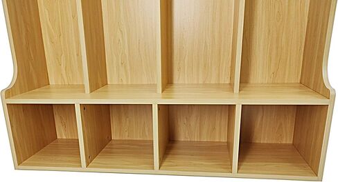 FixtureDisplays® 4-Section Kids School Coat Locker 41 X 13 X 43" with Bench and Cubbies, Backpack and Cubby Storage Organizer with Hooks, MDF Wood Locker for Daycares, Classrooms‘ Homes 10059-NPF in Saudi Arabia