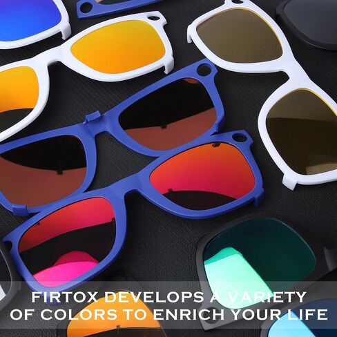 مشابك مستقطبة للجنسين لـ Oakley Meta HSTN OW8002 51 ملم، تحمي عينيك - إطار أسود - أزرق ثلجي وبرتقالي أحمر in Saudi Arabia