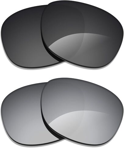 Alphax 2 Pair Polarized Replacement Lenses for Ray Ban RB8313 61mm Sunglasses- Black+Titanium in Saudi Arabia