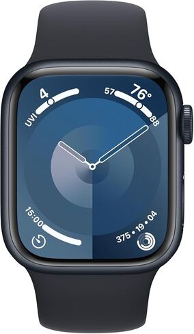 Apple Watch Series 9 [GPS 41mm] Midnight Aluminium Case مع Midnight Sport Band S/M (متجدد) in Kuwait